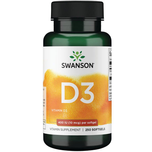 Swanson Vitamina D3 400 Iu (10 mcg), 250 Cápsulas