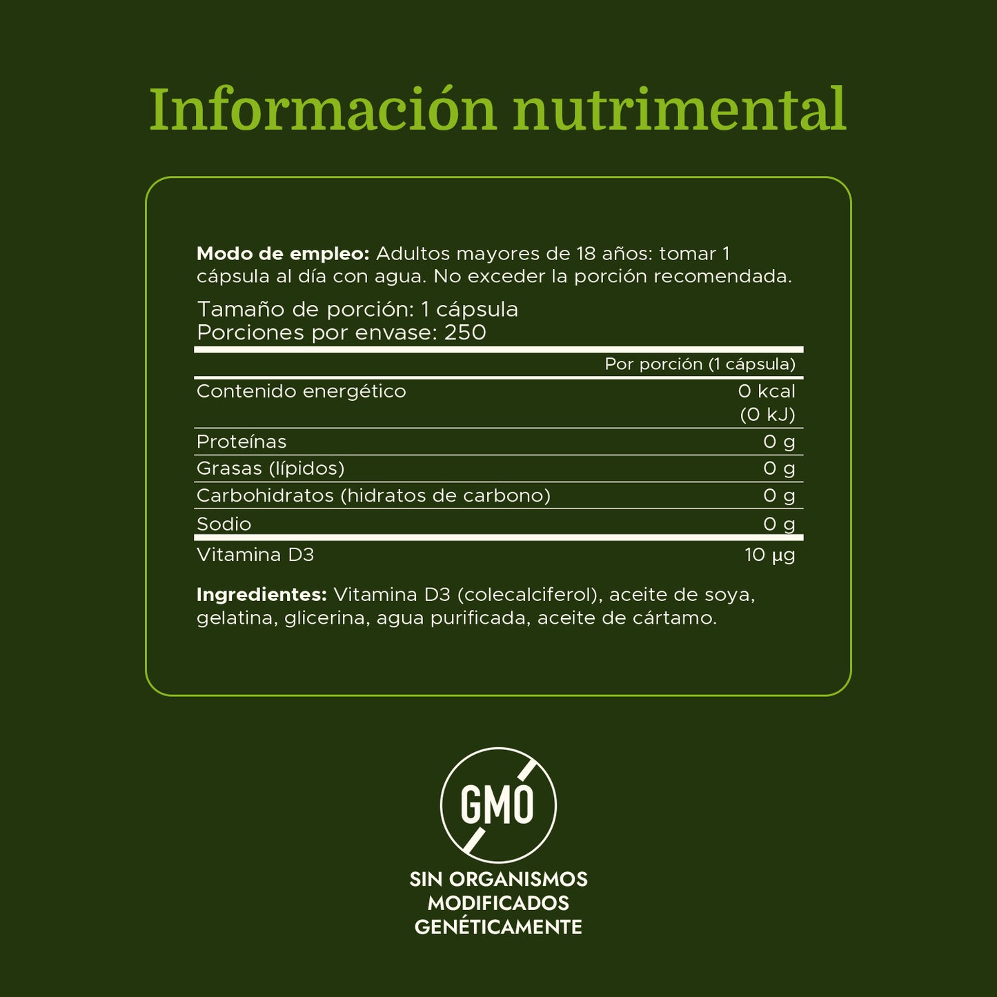 Swanson Vitamina D3 400 Iu (10 mcg), 250 Cápsulas