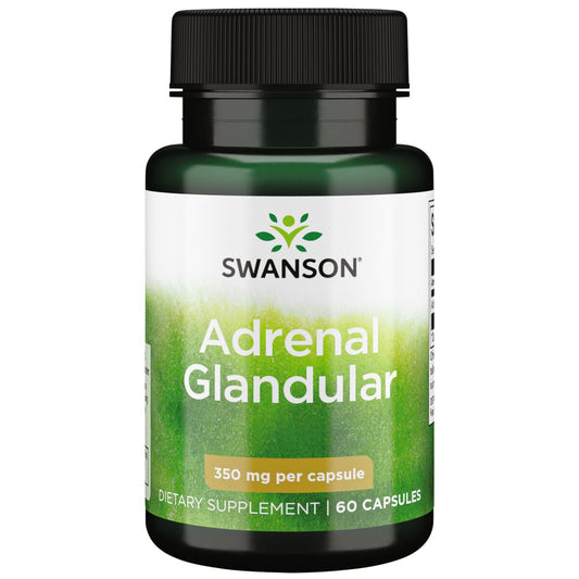 Swanson Suplemento de Glandular suprarrenal natural 350 mg, 60 cápsulas