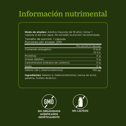 Swanson Suplemento de Selenio (L-selenometionina) 100mcg, 200 cápsulas
