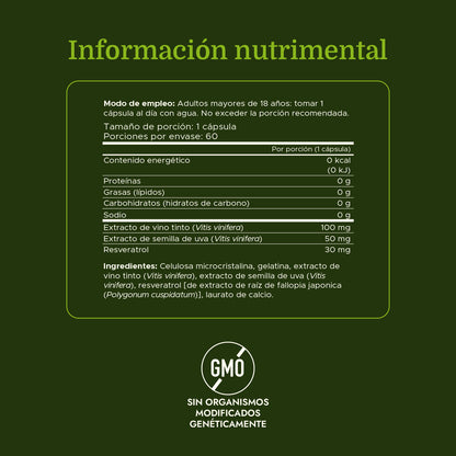 Swanson Suplemento de Complejo de resveratrol, 60 cápsulas