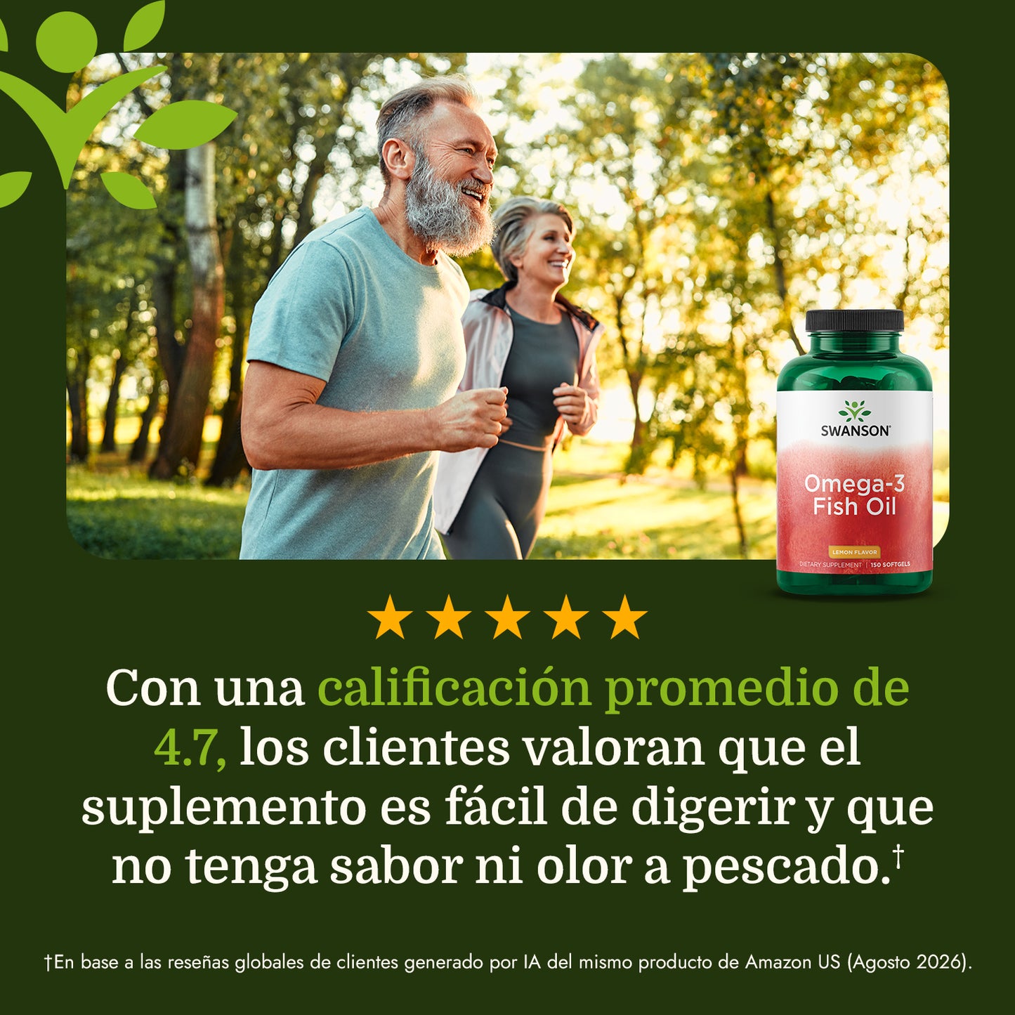Swanson Aceite de pescado con Omega-3 con sabor a limón, 150 geles blandos
