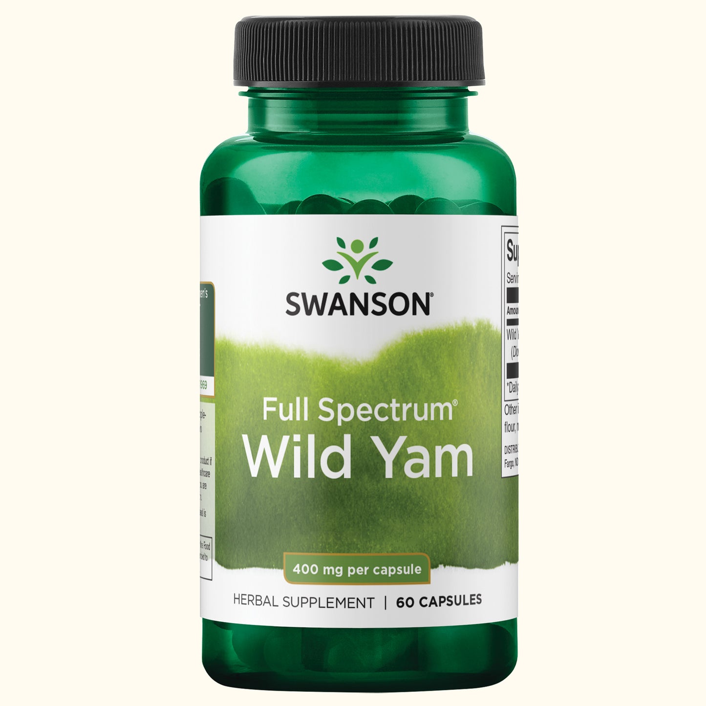 Swanson Suplemento de Ñame silvestre Espectro completo 400 mg, 60 cápsulas