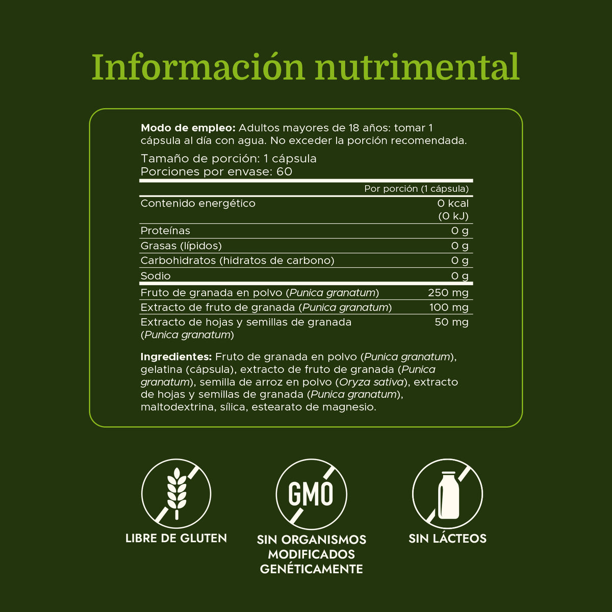 Swanson Suplemento de Extracto de granada estandarizado 250mg, 60 cápsulas