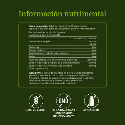 Swanson Suplemento de Extracto de granada estandarizado 250mg, 60 cápsulas