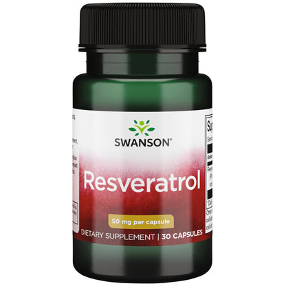 Swanson Suplemento de Resveratrol 50 mg, 30 cápsulas