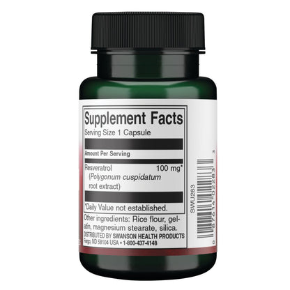 Swanson - Resveratrol 100mg- 30 cápsulas