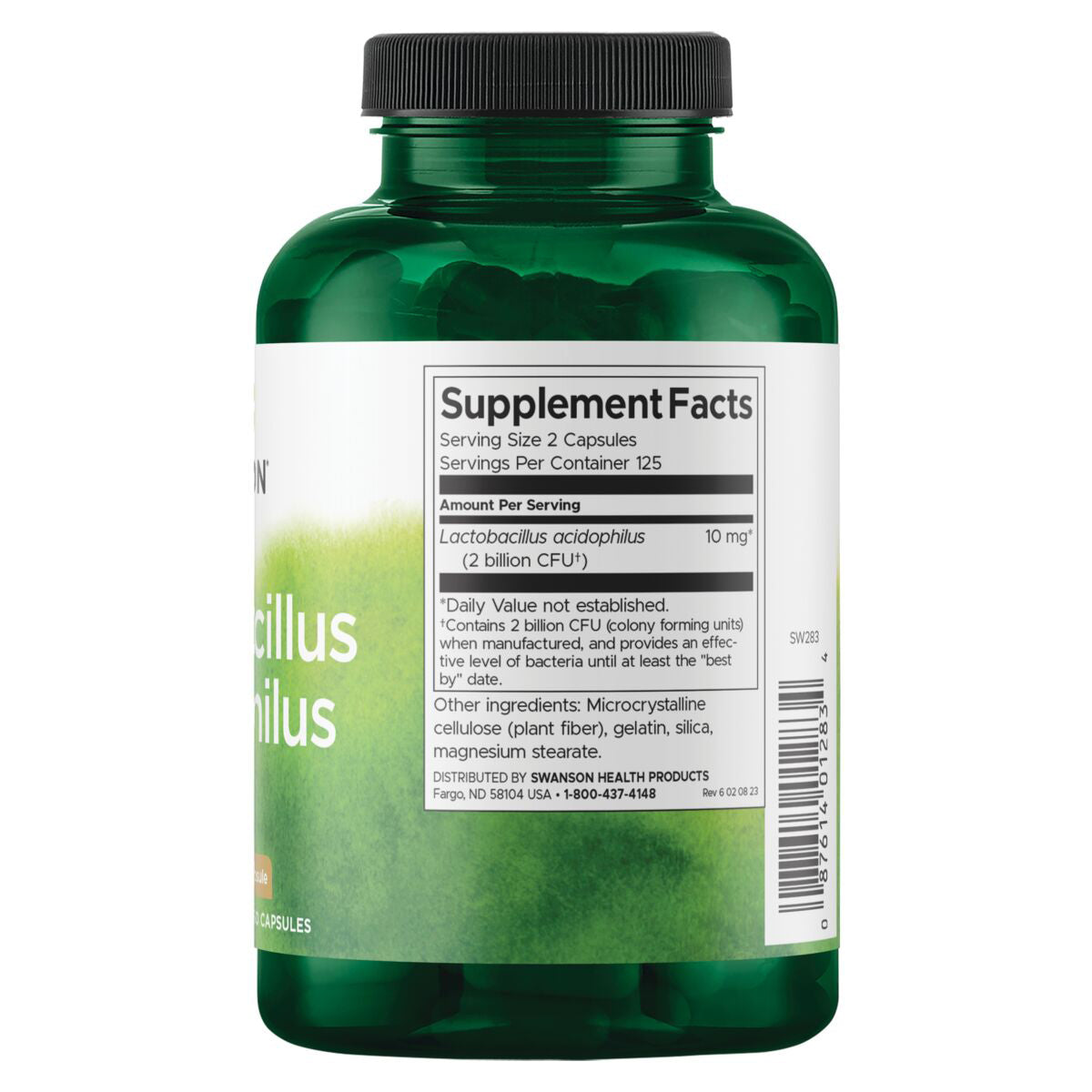 Swanson Premium Lactobacillus Acidófilo1 billon CFU, 250 cápsulas