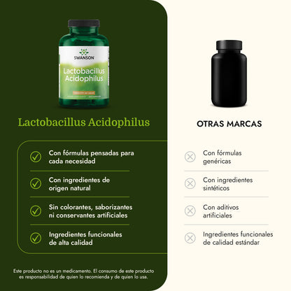 Swanson Premium Lactobacillus Acidófilo1 billon CFU, 250 cápsulas