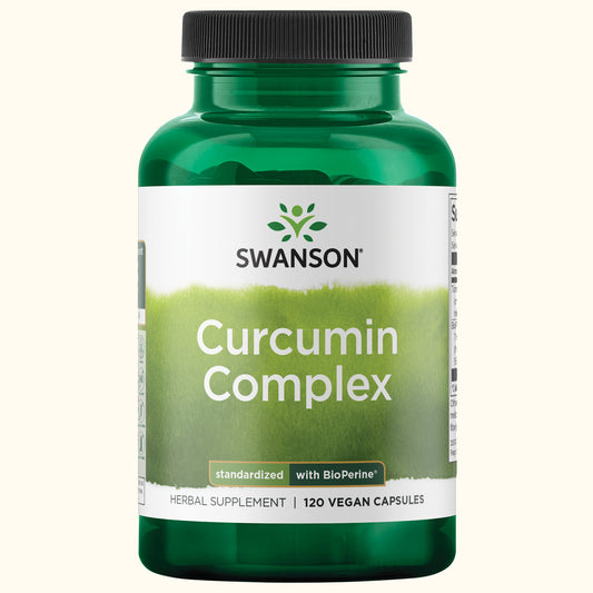 Swanson Complejo de curcumina estandarizado con BioPerine 350 mg, 120 cápsulas