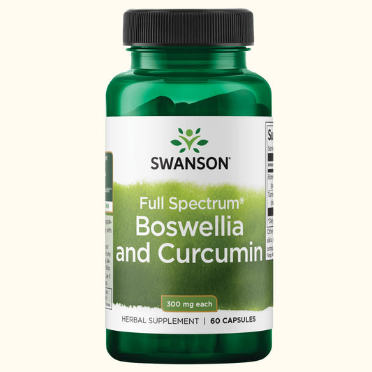 Swanson Suplemento Curcumina y Boswellia Espectro Completo, 60 Cápsulas