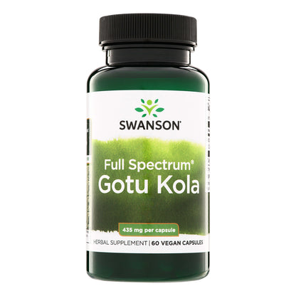Swanson Suplemento Alimenticio Gotu Kola 435 mg, 60 Cápsulas