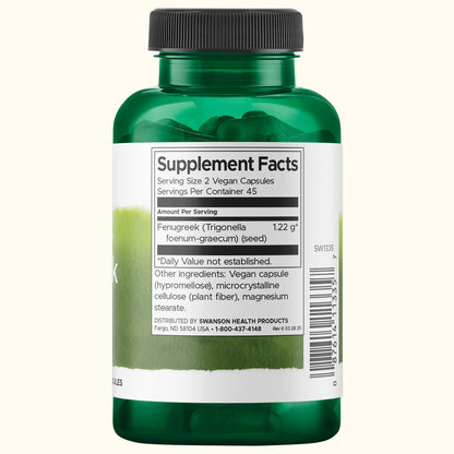Swanson Suplemento de Semillas de Alholva, 90 Cápsulas
