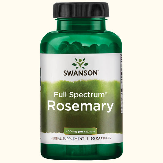 Swanson Premium Suplemento de Romero 400mg, 90 cápsulas