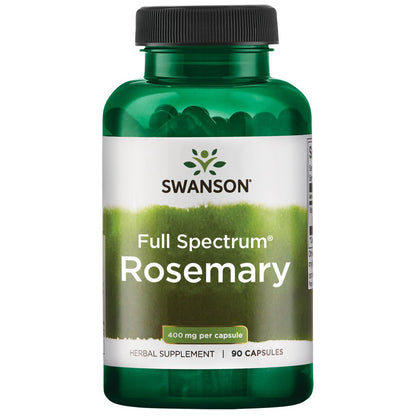 Swanson Premium Suplemento de Romero 400mg, 90 cápsulas