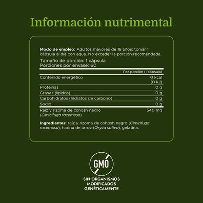 Swanson Suplemento de Cohosh Negro 540mg, 60 cápsulas