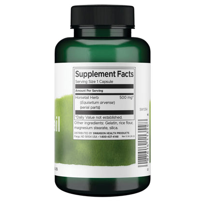 Swanson Suplemento de Horsetail 500 mg, 90 cápsulas