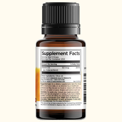 Swanson Vitamina D3 Líquida, 400 IU (10 mcg), 1 oz (30 ml), Non‑GMO, Certificado GMP