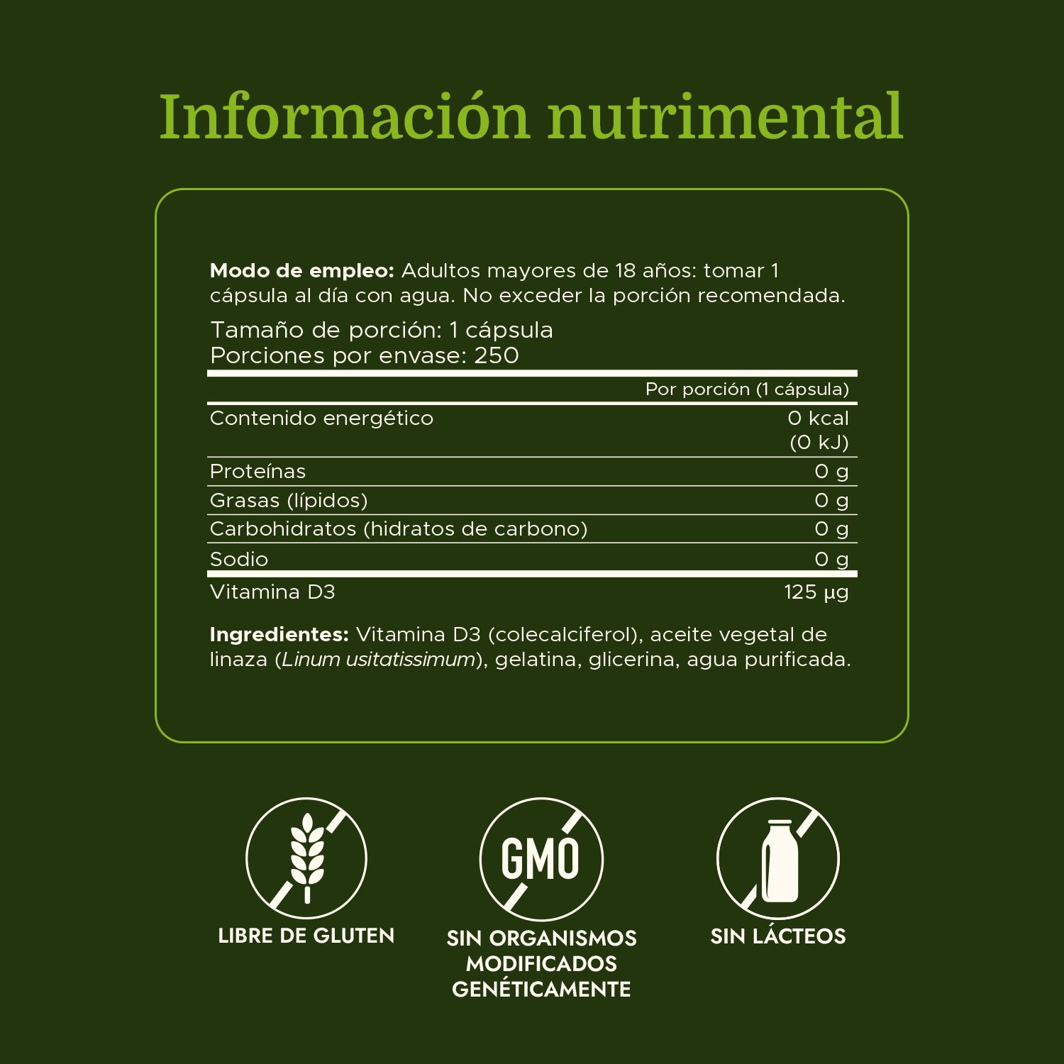 Swanson Vitamina D3 5000ui, 250 cápsulas blandas