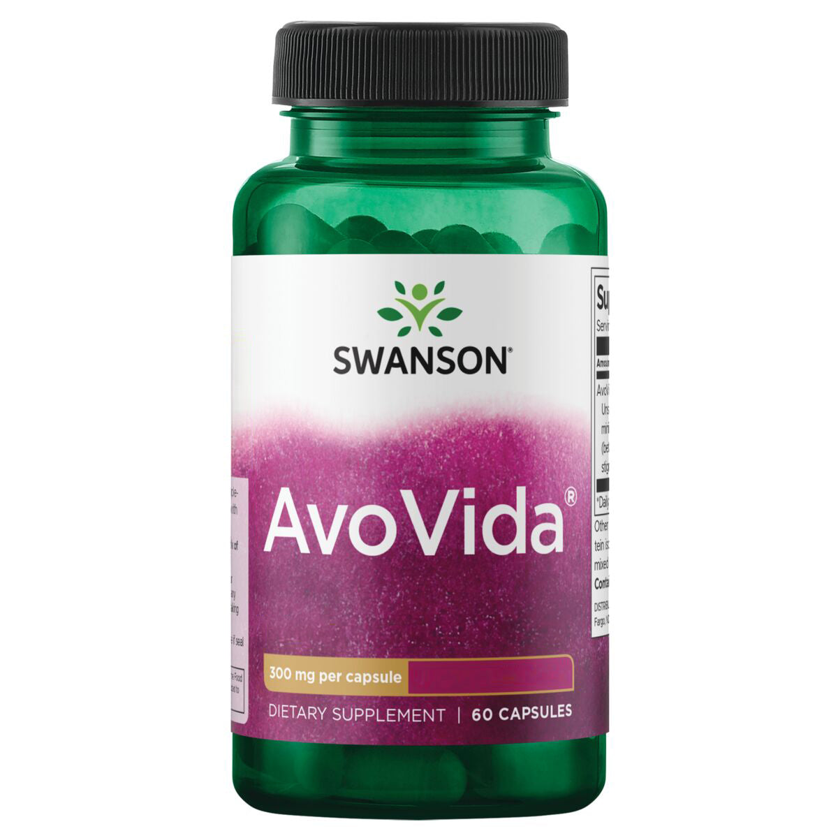 Swanson Suplemento AvoVida de máxima resistencia 300 mg, 60 cápsulas