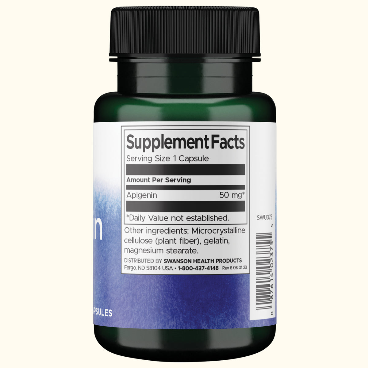 Swanson Apigenin Prostate Health, 50 mg, 90 Cápsulas, Non‑GMO, Certificado GMP