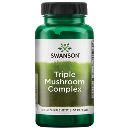 Swanson Suplemento de Complejo de tres hongos Espectro Completo - 60 Cápsulas