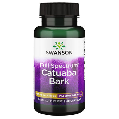 Swanson Suplemento de Corteza de Catuaba 465mg, 60 cápsulas