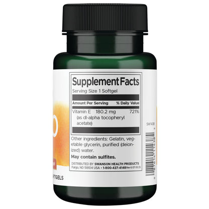 Swanson - Vitamin E 400 Iu - (180 mg) 60 geles blandos