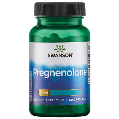 Swanson Suplemento Pregnenolona Super Strength 50 mg, 60 cápsulas