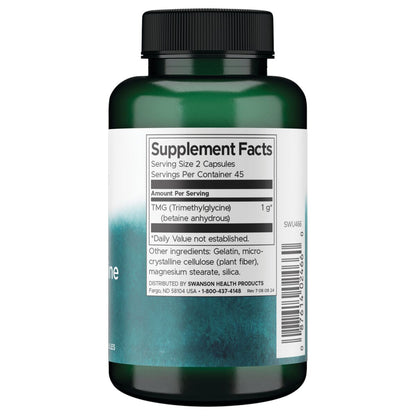 Swanson Supemento TMG (trimetilglicina) 500 mg, 90 cápsulas