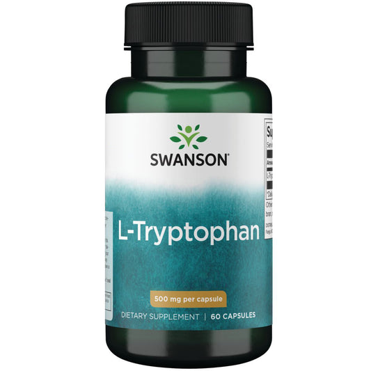 Swanson Aminoácido L-triptófano 500mg, 60 cápsulas