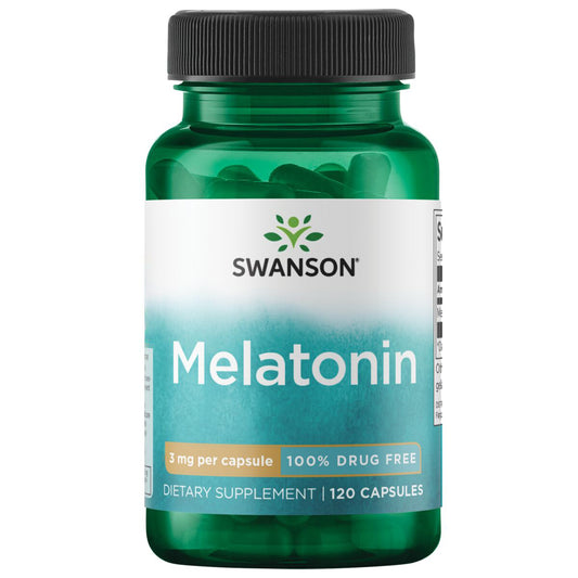 Swanson Suplemento de Melatonina 3 mg, 120 Capsulas