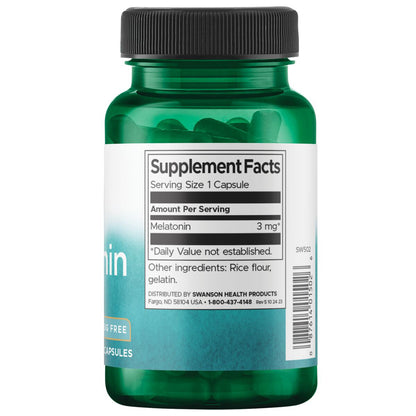 Swanson Suplemento de Melatonina 3 mg, 120 Capsulas