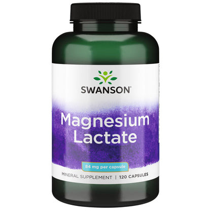 Swanson Suplemento Magnesio (lactato) 84 mg, 120 cápsulas