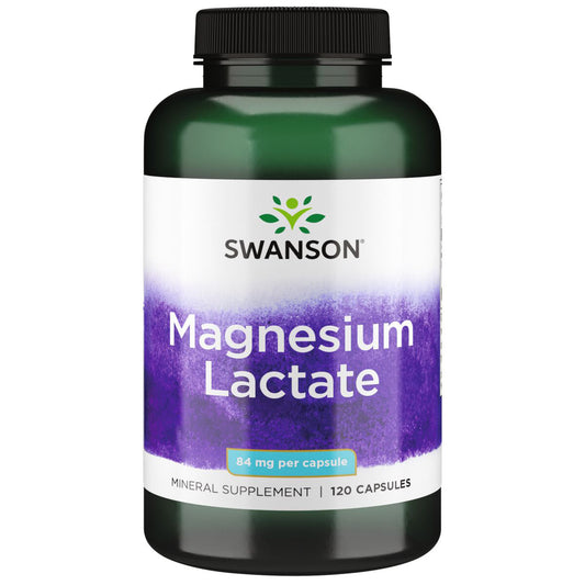 Swanson Suplemento Magnesio (lactato) 84 mg, 120 cápsulas