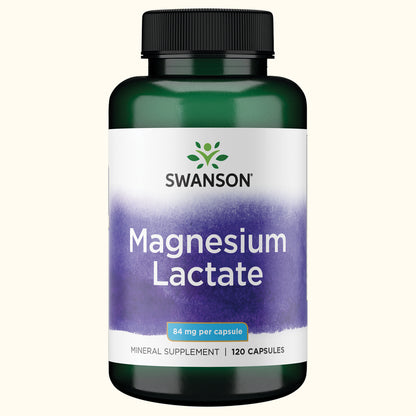 Swanson Suplemento Magnesio (lactato) 84 mg, 120 cápsulas