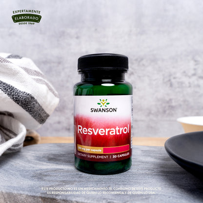 Swanson Suplemento deResveratrol 250 mg, 30 cápsulas