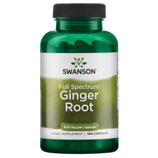Swanson Suplemento de Raíz de Jengibre 540mg, 100 cápsulas