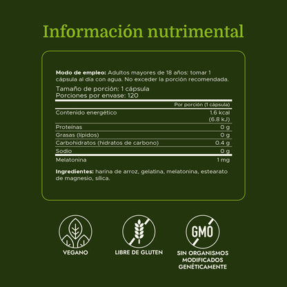 Swanson Suplemento Melatonina 1 mg, 120 cápsulas