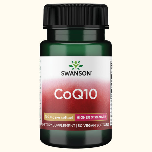 Swanson Suplemento de CoQ10 100mg, 50 cápsulas
