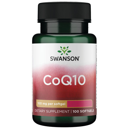 Swanson Suplemento de  CoQ10 100 mg, 100 cápsulas blandas