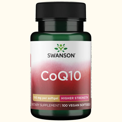 Swanson Suplemento de  CoQ10 100 mg, 100 cápsulas blandas