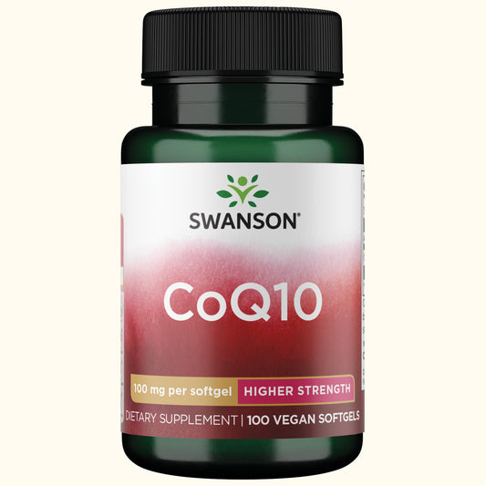 Swanson Suplemento de  CoQ10 100 mg, 100 cápsulas blandas