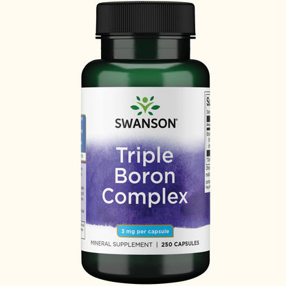 Swanson Complejo triple de boro 3mg, 250 Cápsulas
