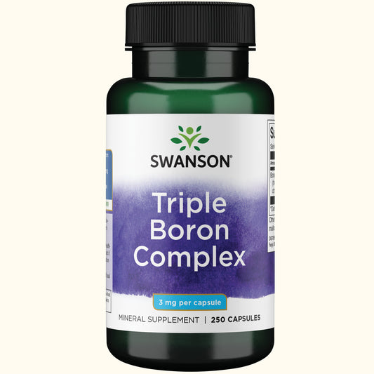 Swanson Complejo triple de boro 3mg, 250 Cápsulas