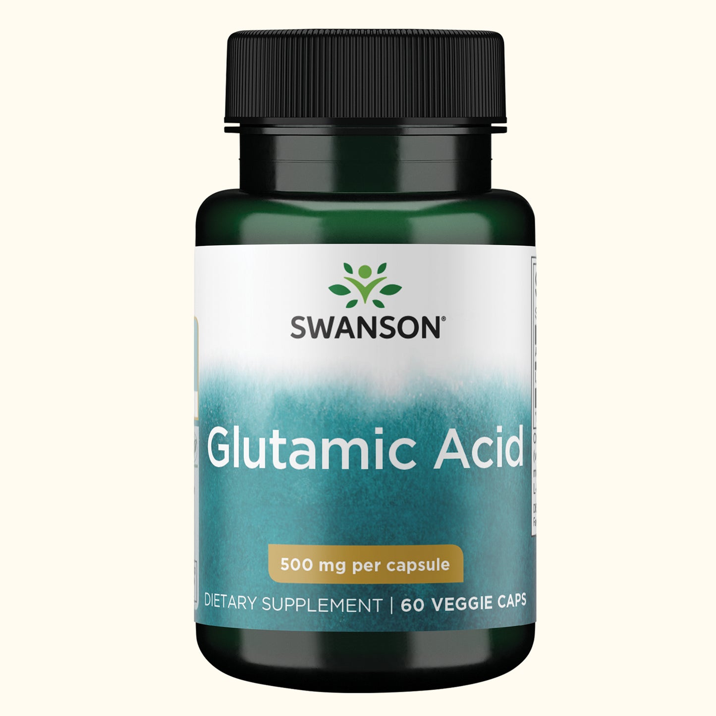 Swanson Premium Suplemento de Ácido glutámico 500 mg, 60 cápsulas