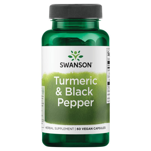 Swanson Suplemento Cúrcuma y Pimienta Negra, 60 cápsulas