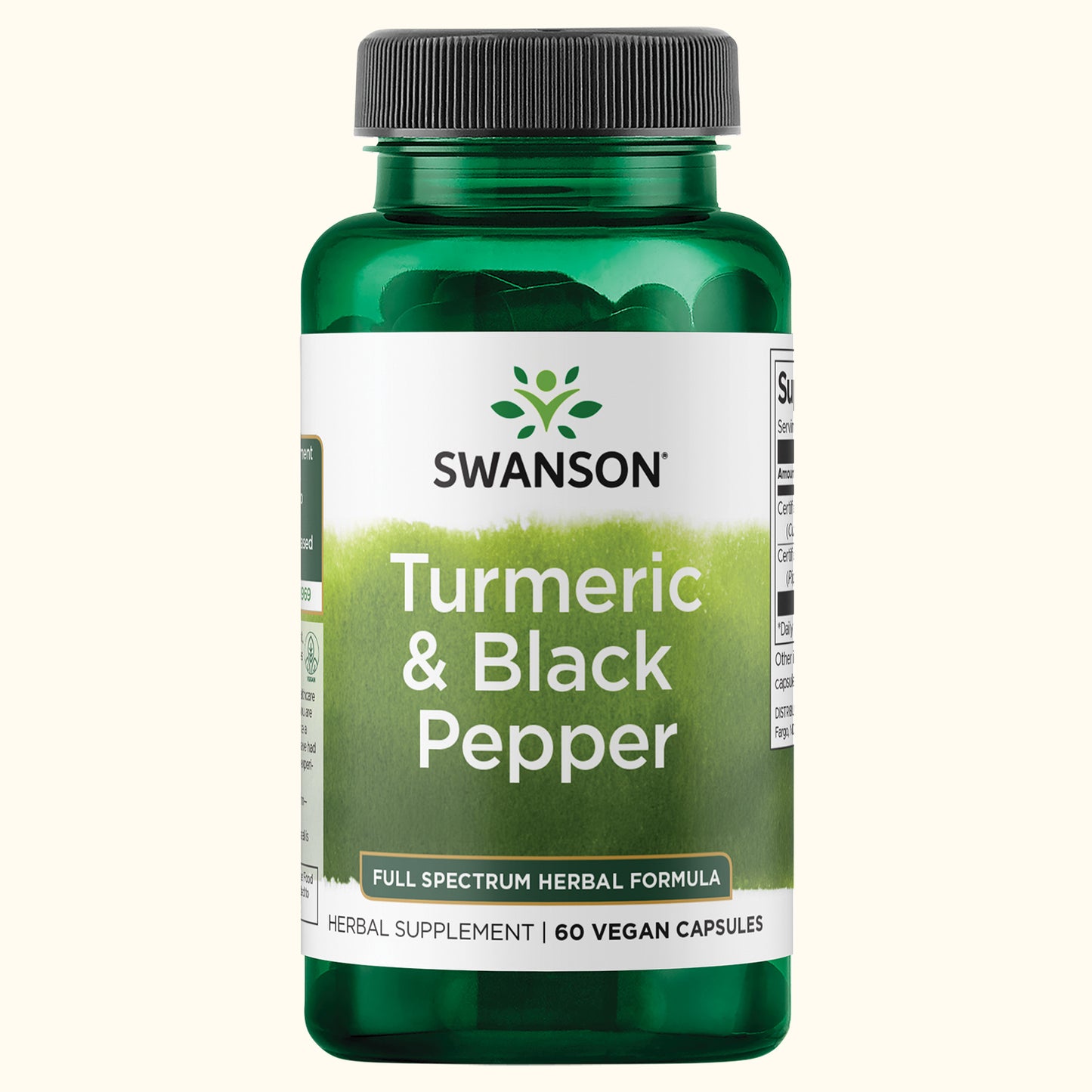 Swanson Suplemento Cúrcuma y Pimienta Negra, 60 cápsulas