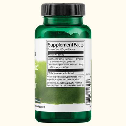 Swanson Suplemento Cúrcuma y Pimienta Negra, 60 cápsulas