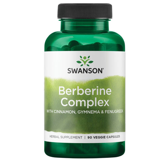 Swanson Suplemento Complejo de Berberina con Canela, Gimnema y Fenogreco, 90 Cápsulas